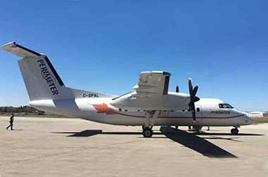 Perimeter Airlines aircraft image for Winnipeg to northern Manitoba charter services supporting North Haven Lodge travel schedules