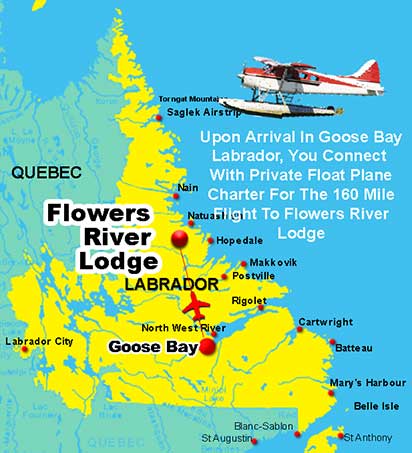Float Plane Goose Bay to Flowers River Lodge